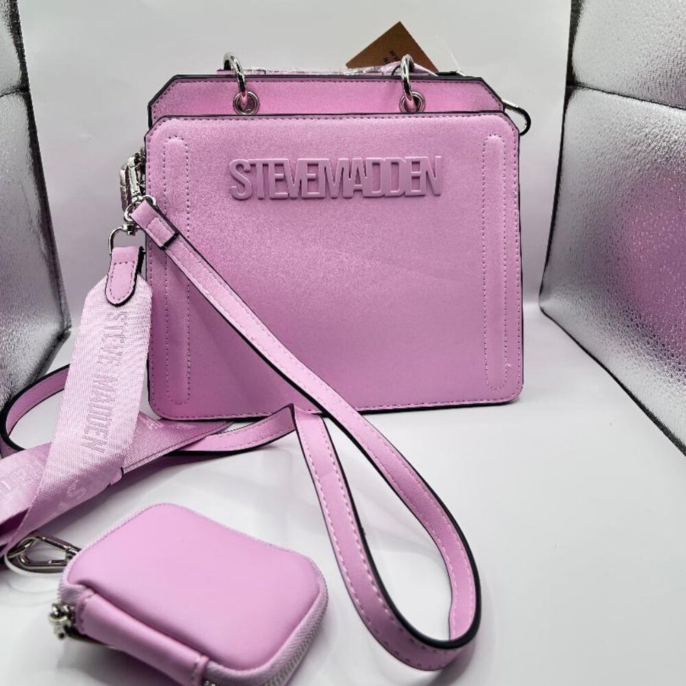 Pink Steve Madden Bevelyn Crossbody bag with Airpod Pouch